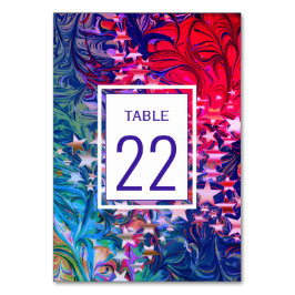 JULSTJÄRNOR Abstrakt Vinter Lila ANPASSAD Bordsnummer