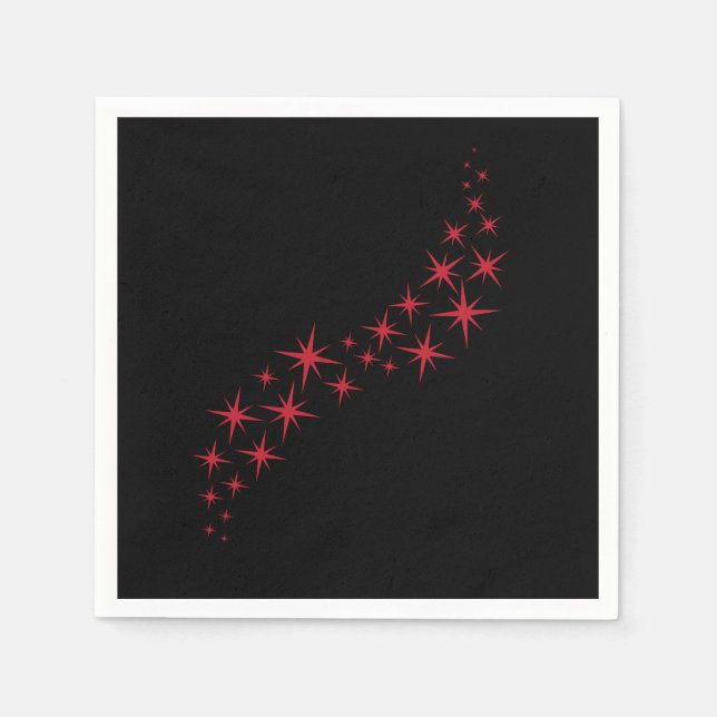 Julstjärnor, blommande näsblor pappersservett (Framsidan)