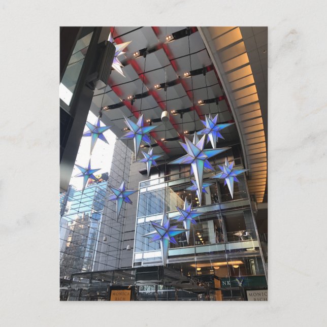 Julstjärnor Columbus Circle New York City NYC Helg Vykort (Framsida)