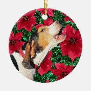 Julstjärnor för Treeing fotgängareCoonhound Julgransprydnad Keramik