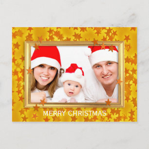 Julstjärnor Foto Ram + ditt foto & text Helg Vykort