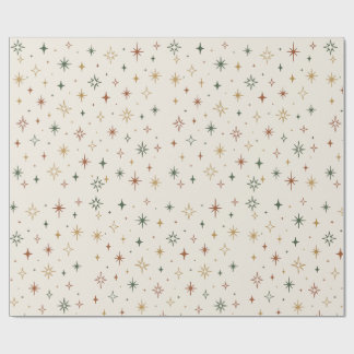 Julstjärnor & Gnistrande Mönster Presentpapper