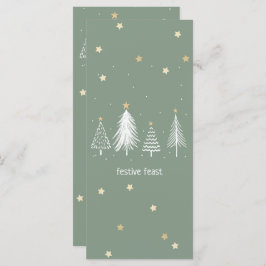 Julstjärnor, Guld, Vita, Grönt Meny