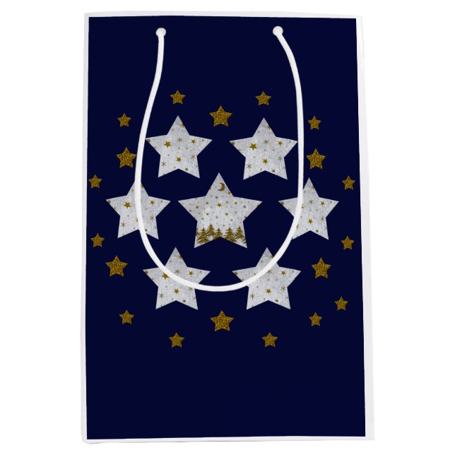 Julstjärnor i blått (Framsidan)