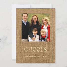 Julstjärnor Linne Familjefoto Julkort