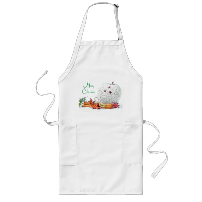 julstjärnor Long Apron Långt Förkläde (Framsidan)