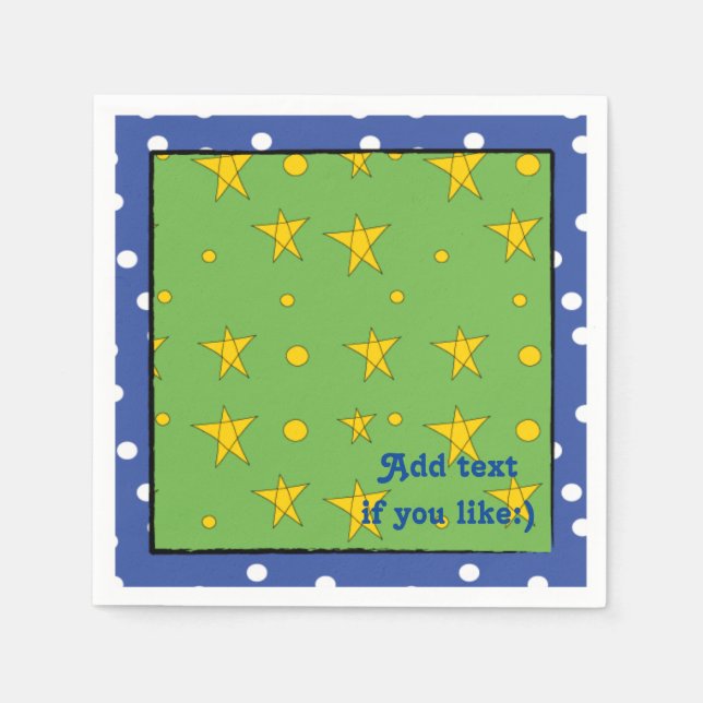 Julstjärnor/Napkins Cocktail Storlek Personalize Pappersservett (Framsidan)