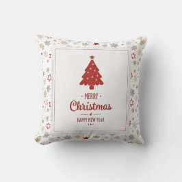 Julstjärnor och Snöflingor Mönster Kudde