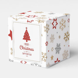 Julstjärnor och Snöflingor Mönster Presentaskar