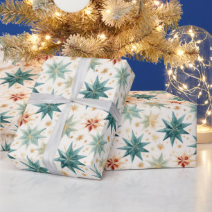 Julstjärnor Ornament Grönten Guld jul Presentpapper