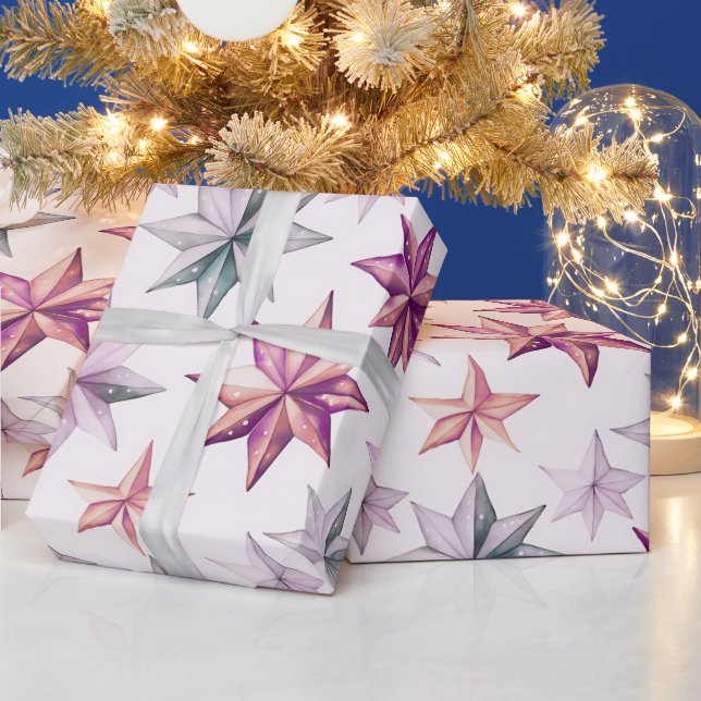 Julstjärnor Ornament Modern jul Presentpapper (Helgdagar)
