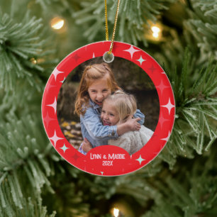 Julstjärnor Photo Ornament