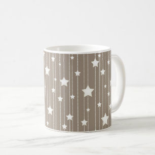 Julstjärnor, säsong-beige kaffemugg