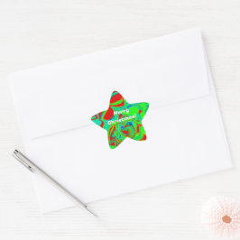 Julstjärnor Stickers Stjärnformat Klistermärke