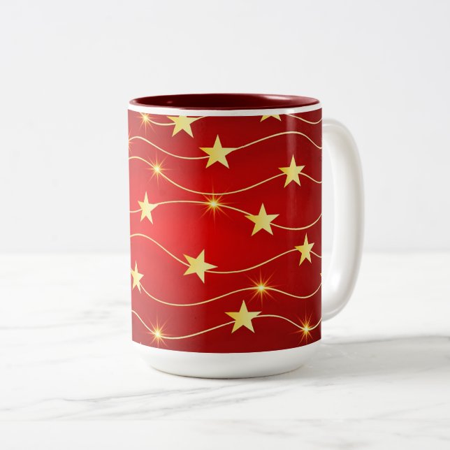 Julstjärnor Två-Tonad Mugg (Framsida höger)