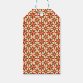 Julstjärnquilt Presentetikett