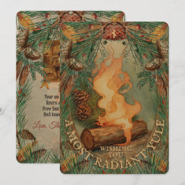 Julstock Vintage Vintersolstånd Kort - Nauthiz
