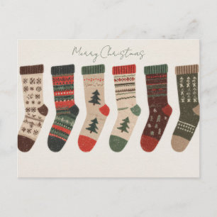 Julstockings Postkort Vykort