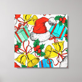 Julstolar, julklappar och Klockor Canvastryck