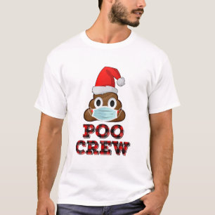Julstolpe Shirt Ansikte Mask Poop Emoji Red T Shirt