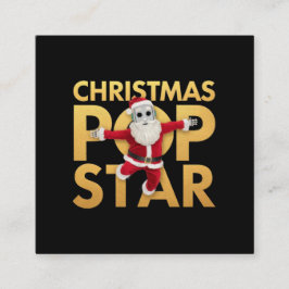 Julstolpe - Stort ljus och färgstark Helgdag Fyrkantigt Visitkort