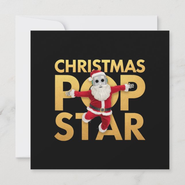 Julstolpe - Stort ljus och färgstark Helgdag Inbjudningar (Framsida)