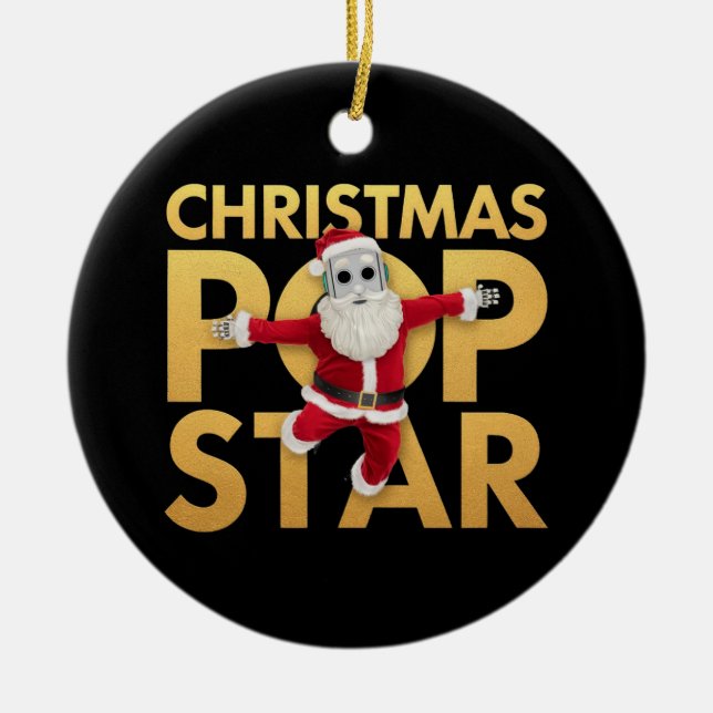 Julstolpe - Stort ljus och färgstark Helgdag Julgransprydnad Keramik (Framsidan)