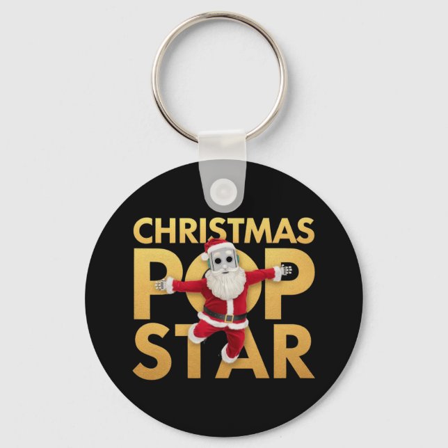 Julstolpe - Stort ljus och färgstark Helgdag Nyckelring (Framsida)