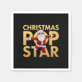 Julstolpe - Stort ljus och färgstark Helgdag Pappersservett