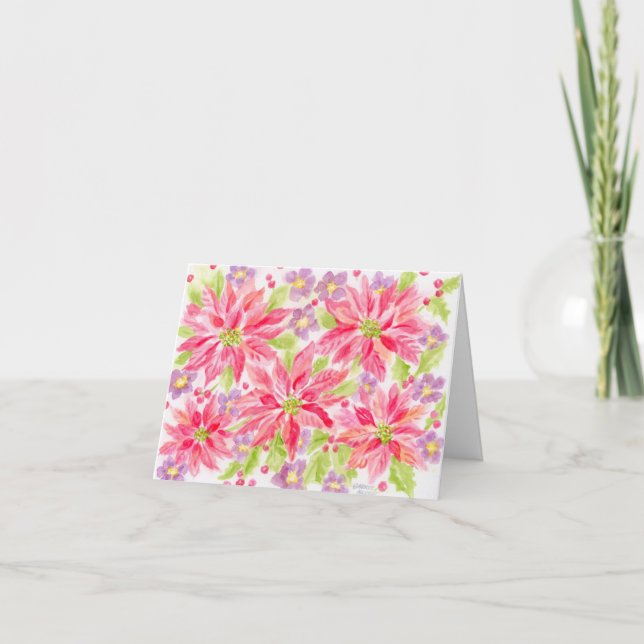 Julstolpe Tomgång Blank valfritt närvaroanteckning Tack Kort (Framsida)