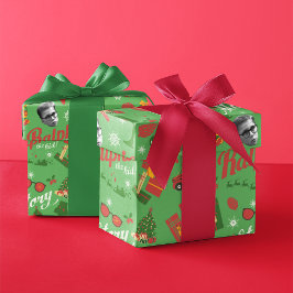 Julstorikonen Grönt Mönster Presentpapper