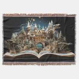 Julstorybook Castle-popup Throw Blanket Filt