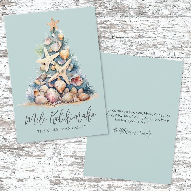 Julstrand Mele Kalikimaka Julkort (Christmas Beach Mele Kalikimaka Holiday Card )