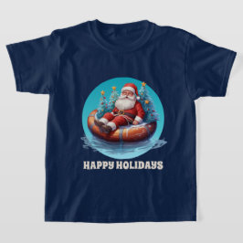 julstranden Santa add text vattenfärg T Shirt