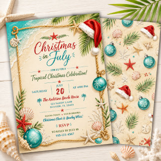 Julstrandjulparty Inbjudningar
