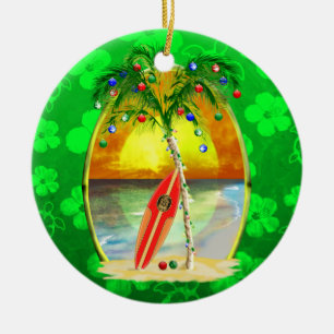 Julstrandsolnedgång Julgransprydnad Keramik