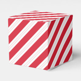 Julstrimlad presentlåda för godis i form av socker