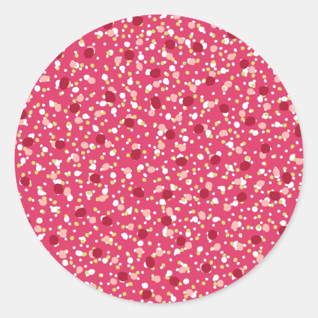 Julströssel Hot Pink Klistermärke (Framsida)