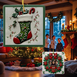 Julstrumpa Anpassningsbar Julgransprydnad Keramik