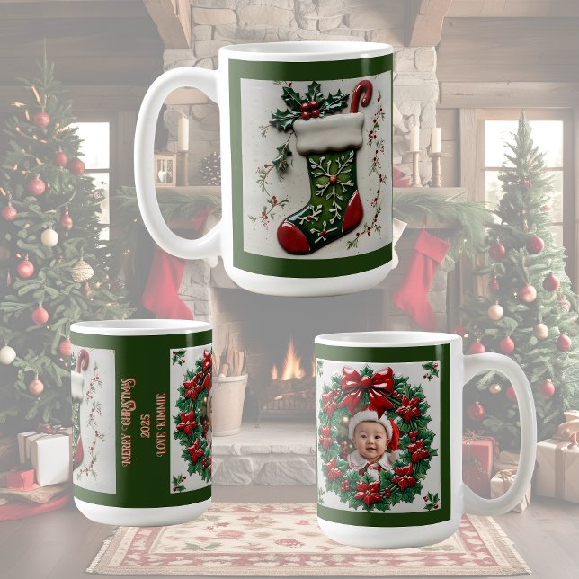 Julstrumpa Anpassningsbar Kaffemugg (Skapare uppladdad)