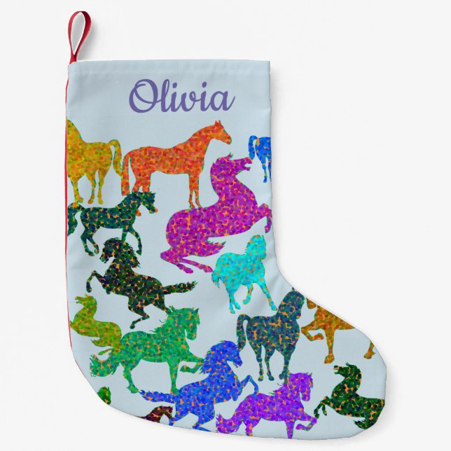 Julstrumpa för regnbågehästanpassningsbar (Framsidan)