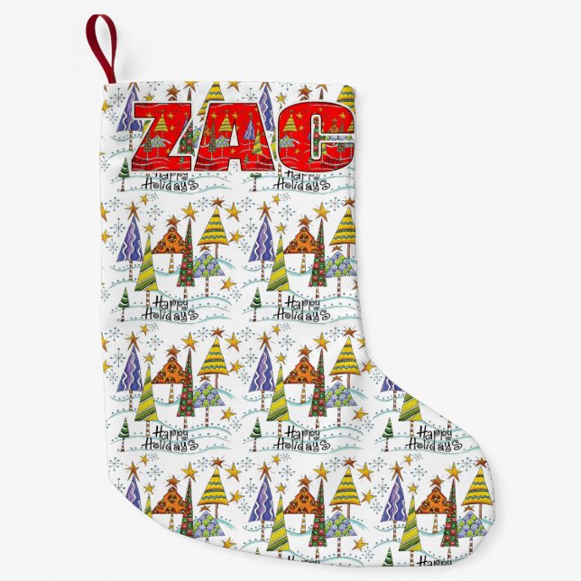 Julstrumpa för Zac vinterhelgdag (Framsidan)