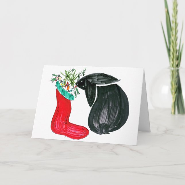 Julstrumpa Helgkort (Framsida)
