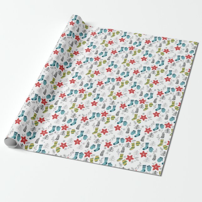 Julstrumpa Inpackningspapper Presentpapper (Utrullad)