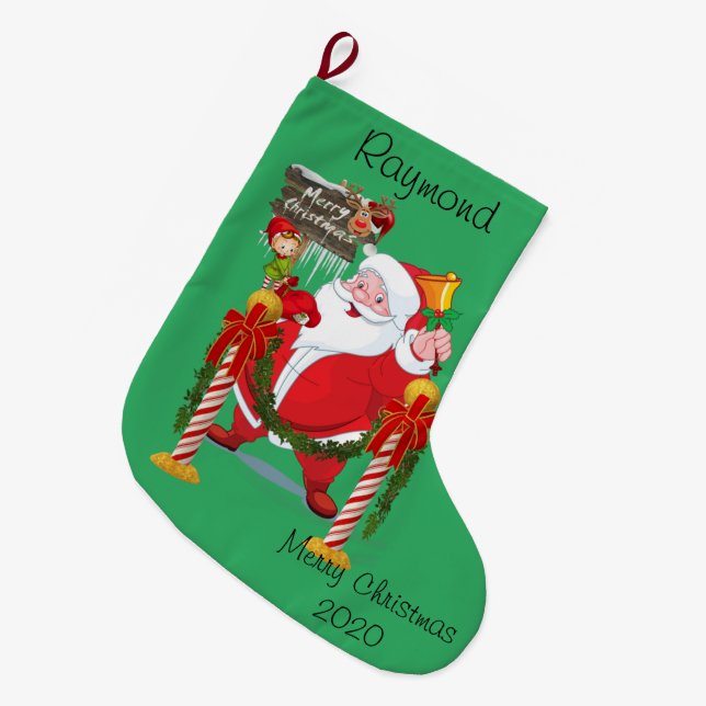 Julstrumpa, jul tomte stor julstrumpa (Framsidan (Hängande))