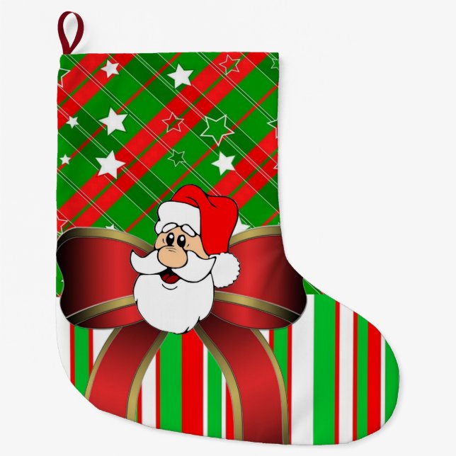 Julstrumpa, jul tomte stor julstrumpa (Framsidan)