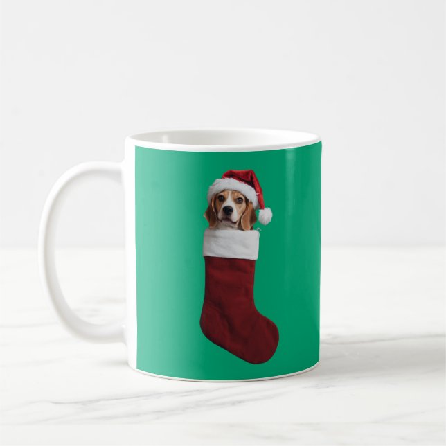 Julstrumpa med Beagle Kaffemugg (Vänster)
