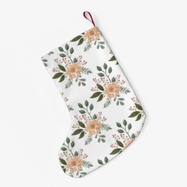 Julstrumpa med blommönster