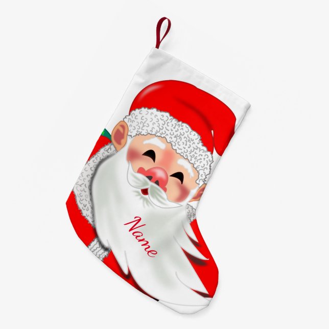 Julstrumpa med eget namn med Tomte (Framsidan (Hängande))