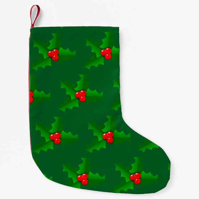 Julstrumpa med järnekblad (Framsidan)
